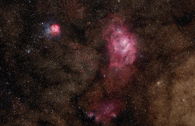 <b>The Lagoon and Trifid Nebulas</b>